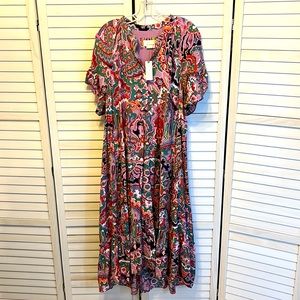 Anthropologie Pink Combo Maxi Dress (New with tags/Never worn)